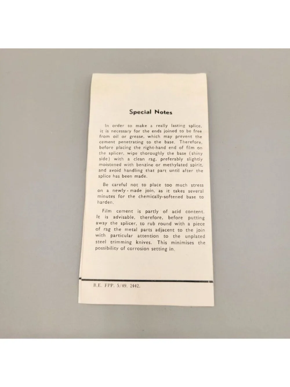 Ensign Ltd Popular Film Splicer for 8mm Film London England with Instructions